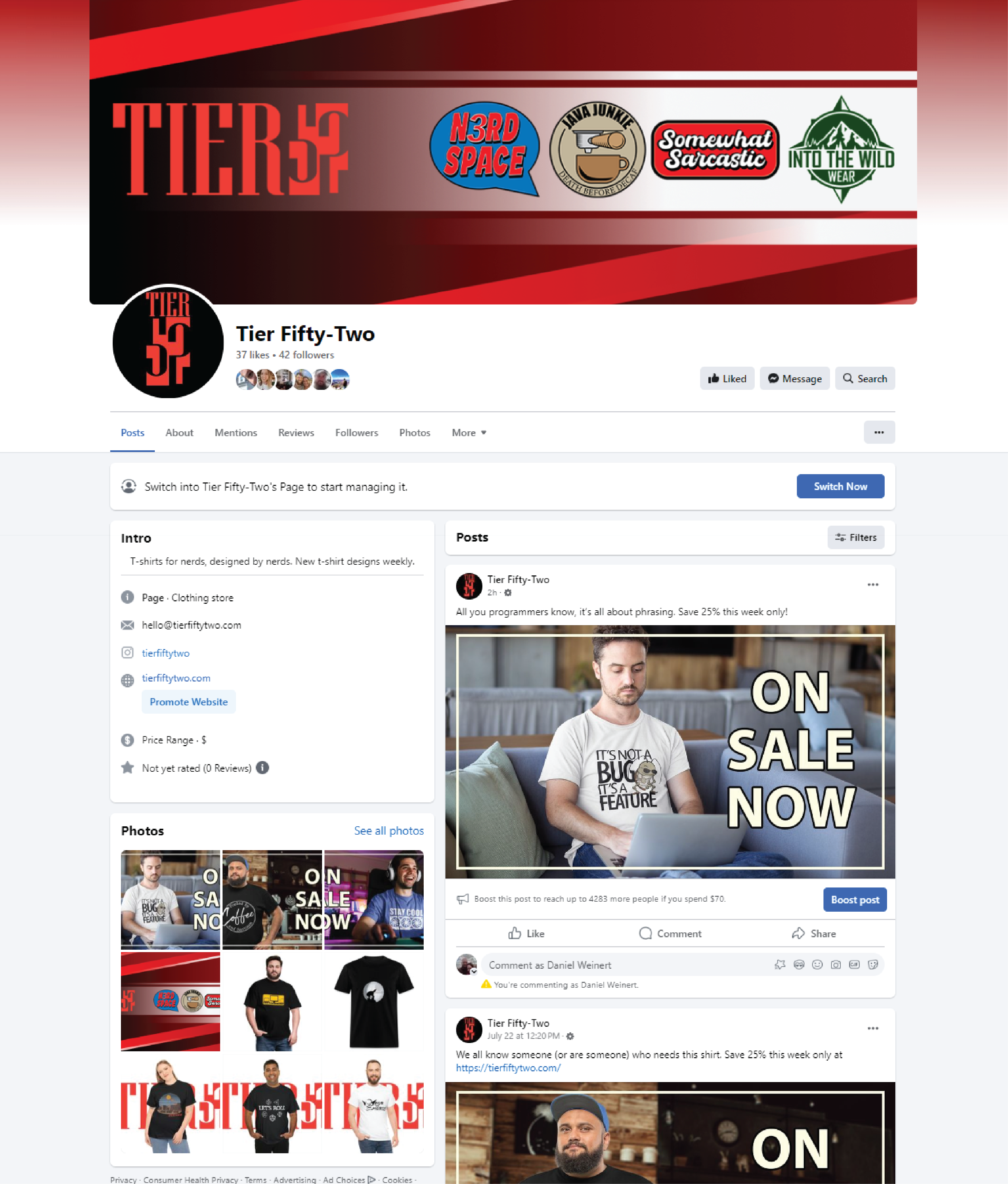 Facebook Page